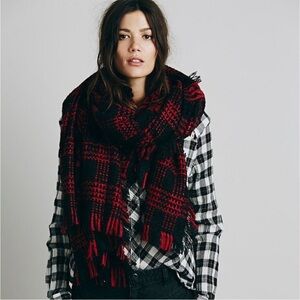 Free People Sienna Oversized Plaid Scarf